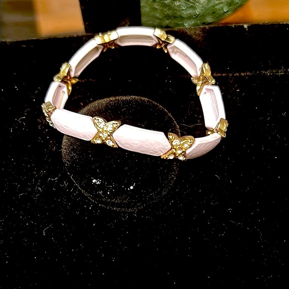 Lavender & gold Hoop Earrings & matching bracelets as a bundle or $15ea😻 - Picture 5 of 6